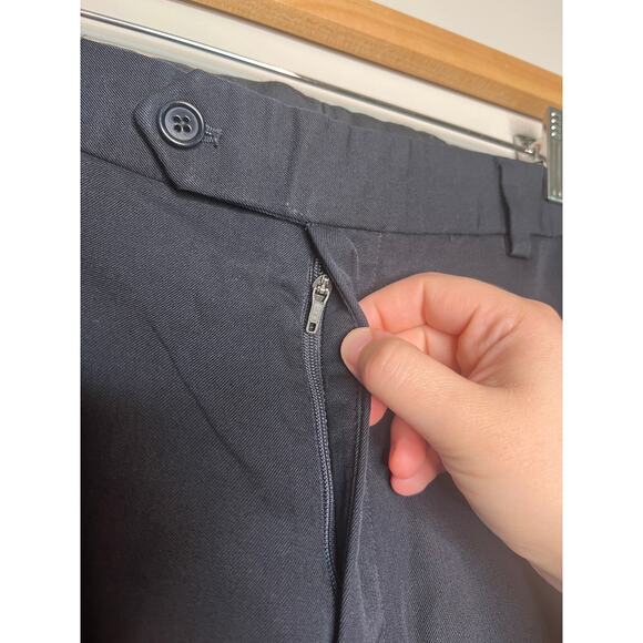 Brooks Brothers Black Wool Madison Fit Old Money Fly Zip Pleated Pants 36x30 - Picture 5 of 6